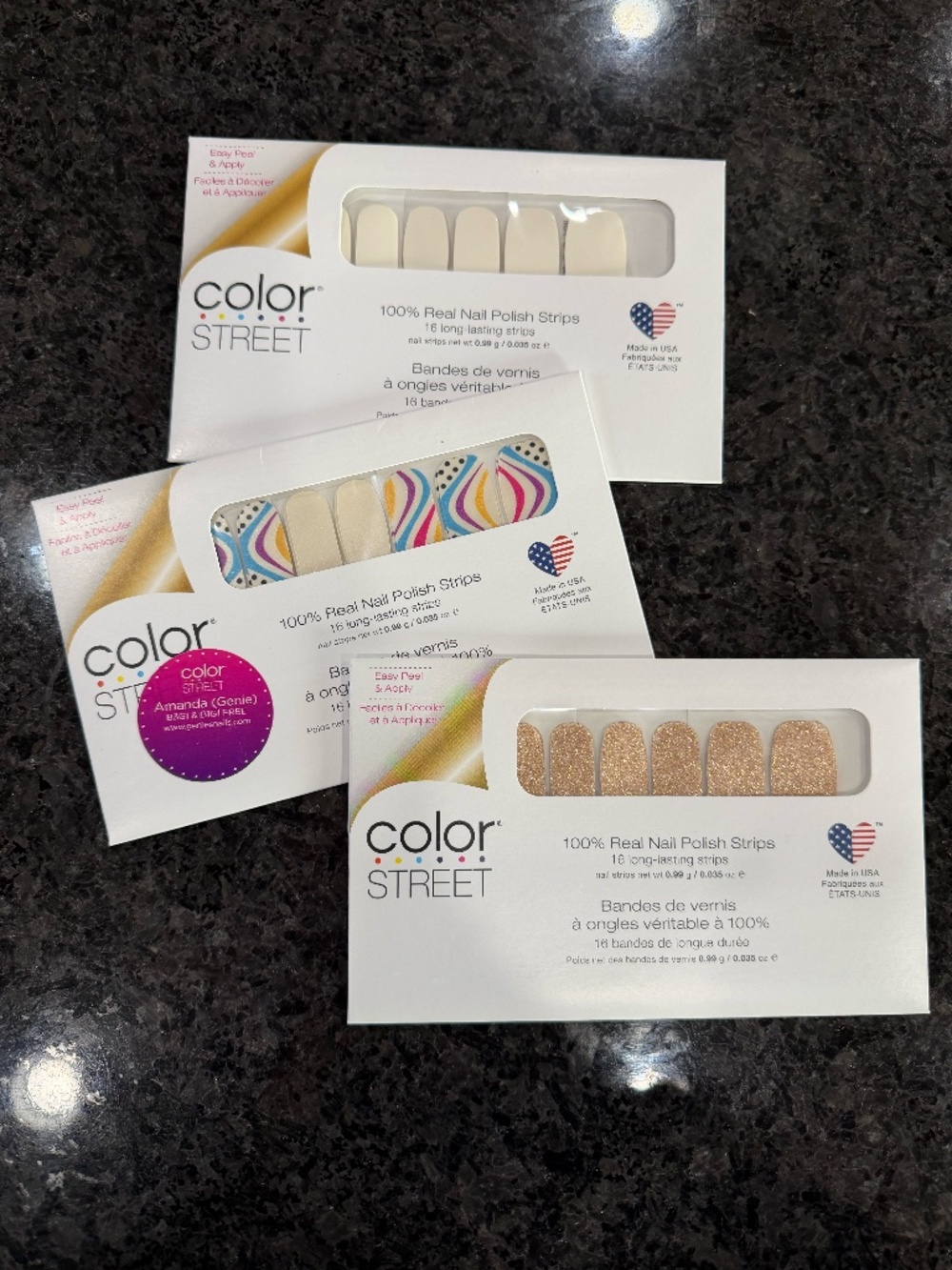 Lot of 3 Color Street Real Nail Polish Complete Sets
